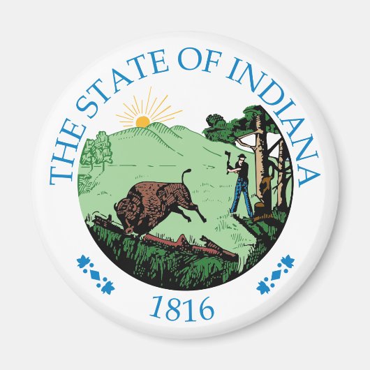 Indiana-teken Magneet (Voorkant)