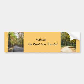 Indiana the Road Less Traveled Bumpersticker