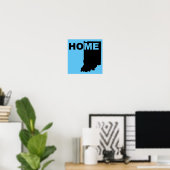 Indiana Thuis Weg Van Staat Poster Bord (Thuiskantoor)