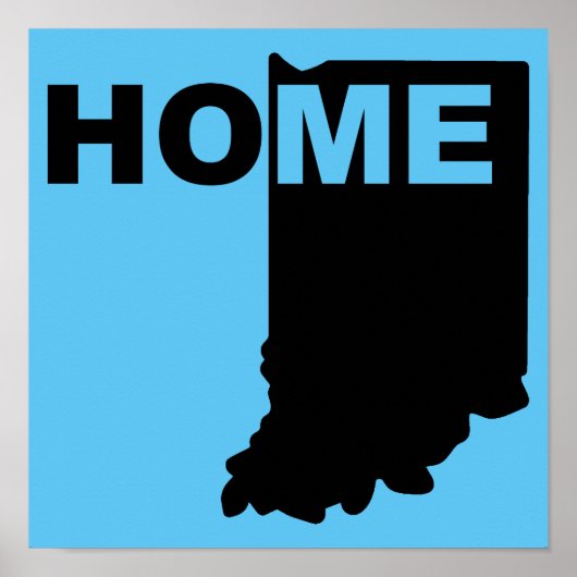 Indiana Thuis Weg Van Staat Poster Bord (Voorkant)
