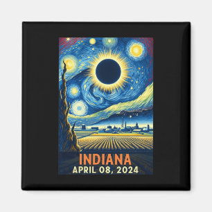 Indiana Totale Zonsverduistering 2024 Sterrennacht Magneet