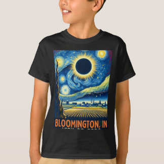Indiana Totale Zonsverduistering 2024 Sterrennacht T-shirt