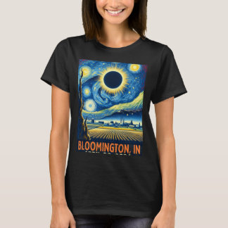 Indiana Totale Zonsverduistering 2024 Sterrennacht T-shirt