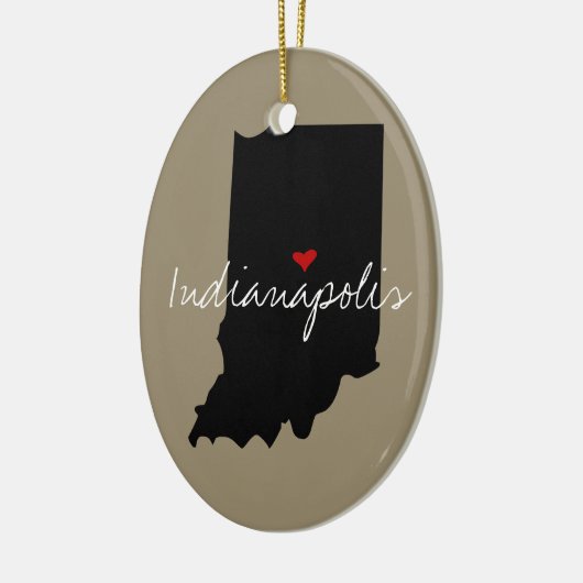 Indiana Town Keramisch Ornament (Links)