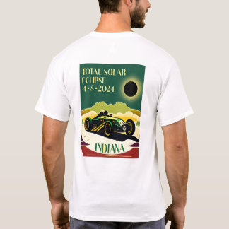 Indiana Travel Poster Eclipse tweezijdig T-shirt