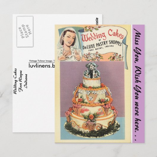 Indiana, Trouwtaarten, Fort Wayne Briefkaart (Voorkant / Achterkant)