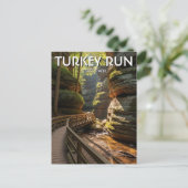 Indiana Turkey Run State Park Reis Briefkaart (Staand voorkant)