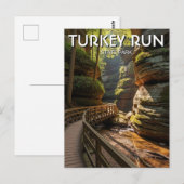 Indiana Turkey Run State Park Reis Briefkaart (Voorkant / Achterkant)