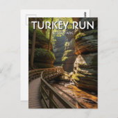 Indiana Turkey Run State Park Travel Briefkaart (Voorkant / Achterkant)