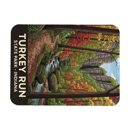 Indiana Turkije Run State Park Reizen Magneet (Horizontaal)