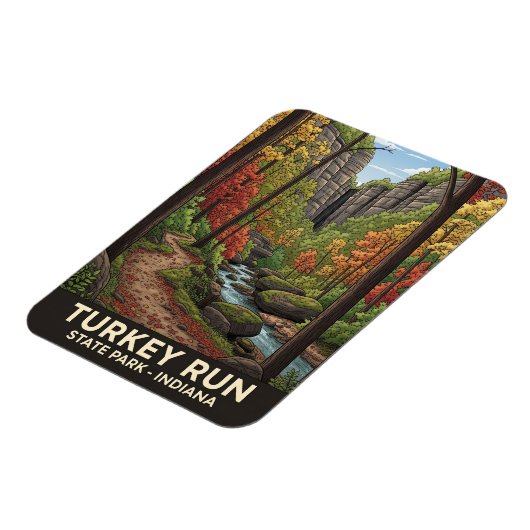 Indiana Turkije Run State Park Reizen Magneet (Linkerzijde)