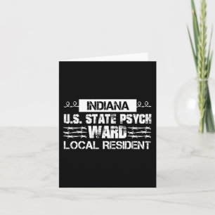 Indiana U.S. Gedetineerde Psych Ward County Staats Kaart