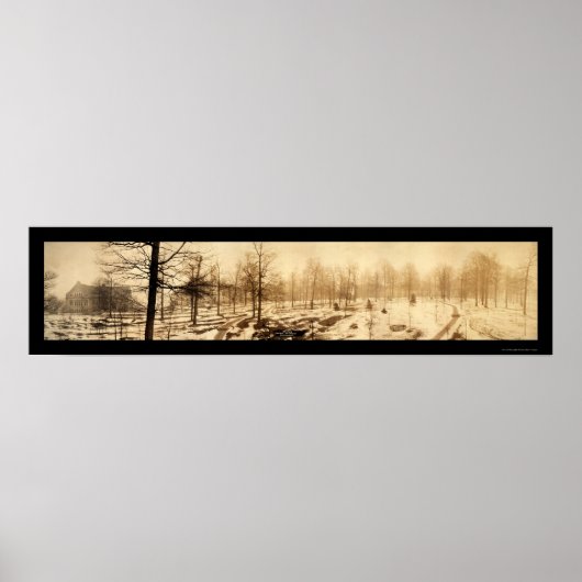 Indiana Univ Sneeuwfoto 1909 Poster (Voorkant)