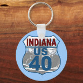Indiana US Route 40 - Duesenberg Sleutelhanger (Voorkant)
