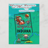 Indiana USA Kaart (Voorkant)