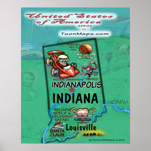 Indiana USA Poster (Voorkant)