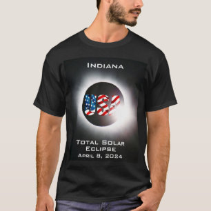 Indiana USA Totale zonsverduistering 8 april 2024 T-shirt