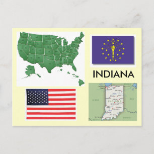 Indiana, Verenigde Staten Briefkaart