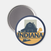 Indiana Verenigde Staten Magneet (Voorkant / Achterkant)
