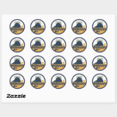 Indiana Verenigde Staten Ronde Sticker (Vel)