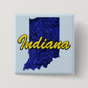 Indiana Vierkante Button 5,1 Cm