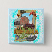Indiana Vierkante Button 5,1 Cm (Voorkant)
