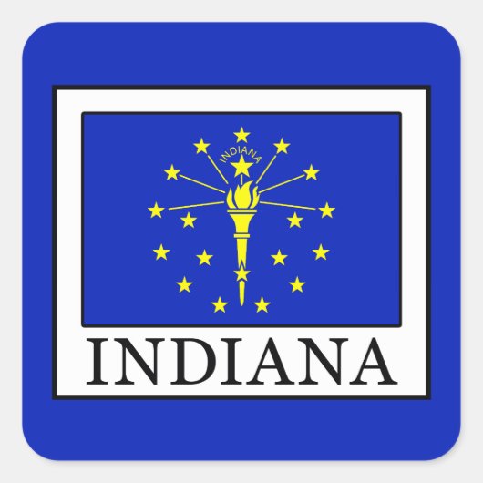 Indiana Vierkante Sticker (Voorkant)