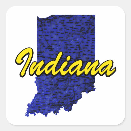 Indiana Vierkante Sticker (Voorkant)