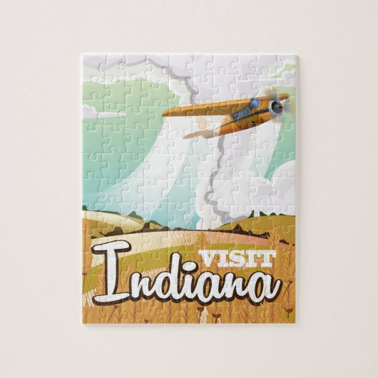Indiana vintage reisposter legpuzzel (Verticaal)