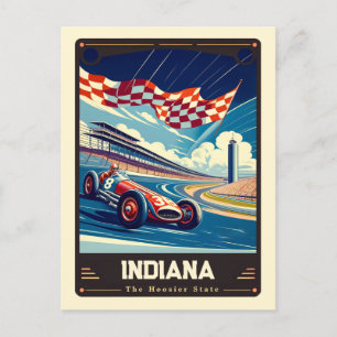 Indiana   Vintage van patriottische spirit Briefkaart