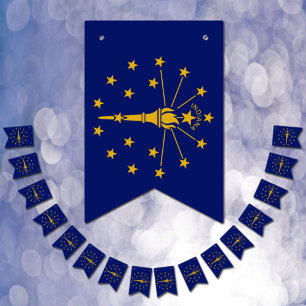 Indiana Vlag Feestje, rand Vlaggen / Bruiloften Vlaggetjes