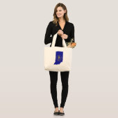 Indiana-vlag Grote Tote Bag (Voorkant (model))