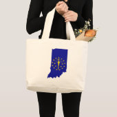 Indiana-vlag Grote Tote Bag (Voorkant (product))