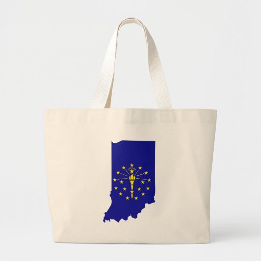 Indiana-vlag Grote Tote Bag (Voorkant)