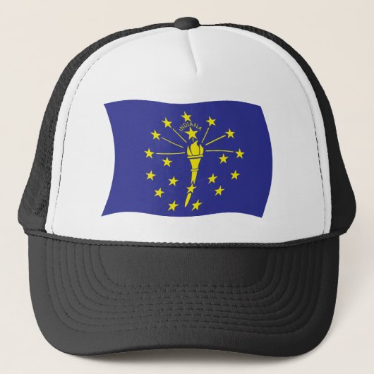 Indiana Vlag Hoed Trucker Pet (Voorkant)