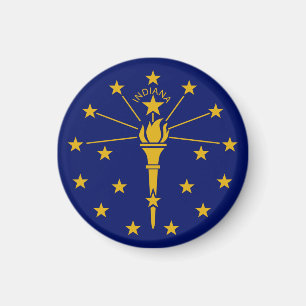 Indiana vlag & Indiana, Amerikaanse vakantie/sport Magneet