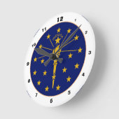 Indiana Vlag & Indiana mode /design VS Ronde Klok (Hoek)