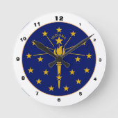 Indiana Vlag & Indiana mode /design VS Ronde Klok (Voorkant)