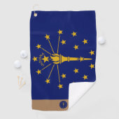 Indiana vlag & Indiana monogrammen/golfhanddoek Golfhanddoek (Insitu)