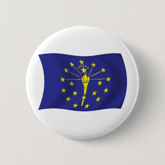 Indiana Vlag Knop Ronde Button 5,7 Cm (Voorkant)