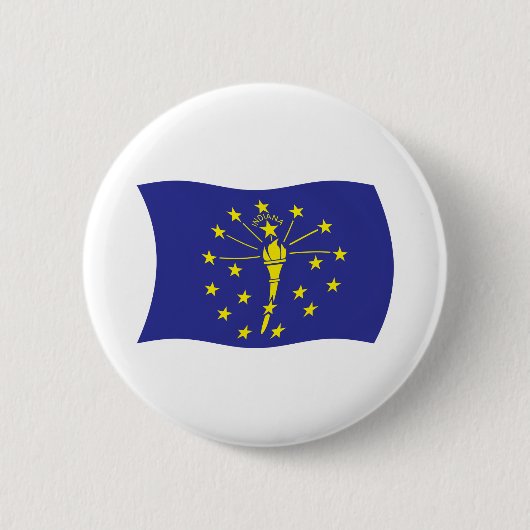 Indiana Vlag Knop Ronde Button 5,7 Cm (Voorkant)