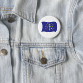 Indiana Vlag Knop Ronde Button 5,7 Cm (In situ)