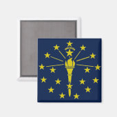 Indiana vlag magneet (Voorkant / Achterkant)