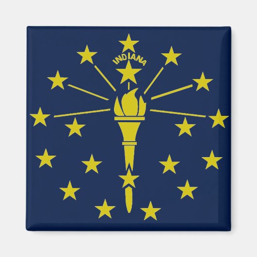 Indiana vlag magneet (Voorkant)