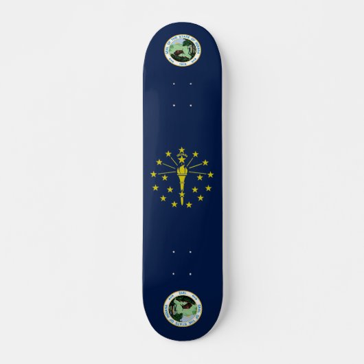 Indiana vlag persoonlijk skateboard (Voorkant)