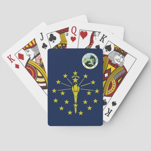 Indiana vlag pokerkaarten (Achterkant)
