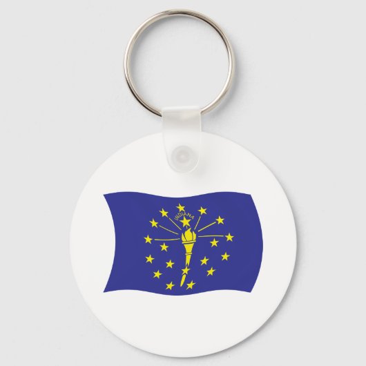 Indiana Vlag Sleutelhanger (Voorkant)