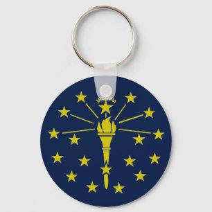 Indiana vlag sleutelhanger