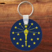 Indiana vlag sleutelhanger (Voorkant)