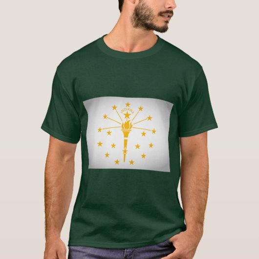 Indiana Vlag van de Staat 2 T-shirt (Voorkant)